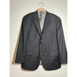 Peter Millar LN Black 100% Wool 2 Button Blazer Sport Coat Suit Jacket 44 S